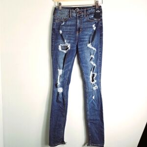 Hollister California Curvy High Rise Super Skinny Classic Stretch Jeans